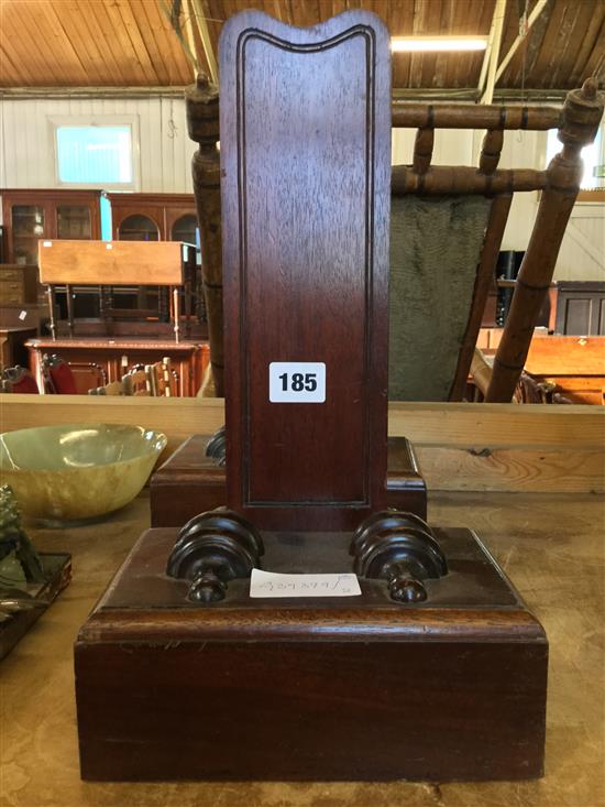 Pair mahogany plate stands (ex McAlpine collection)